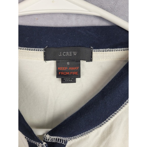 J Crew Striped Pajama Onesie Sleepwear Long Sleeve Button Up Footless Size S - Picture 6 of 10